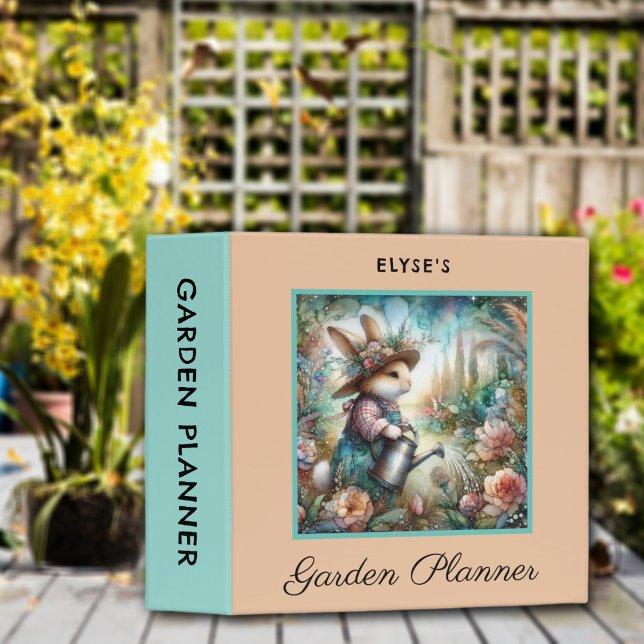Classeur Jardins personnalisés de Peach Whimsical Moderne (Créateur téléchargé)