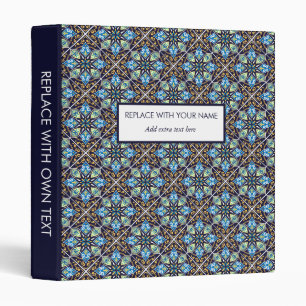 Classeur Jaune, blanc et tons bleu azulejos