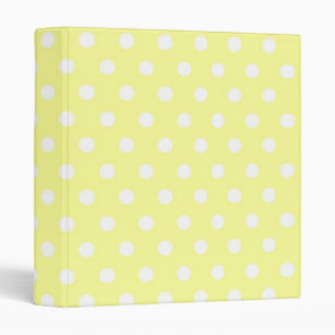 Classeur jaune de point de polka