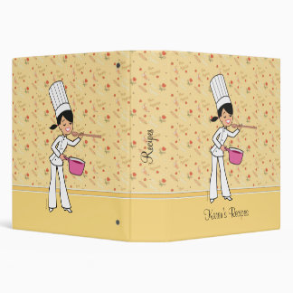 Classeur jaune de recette d'art de chef