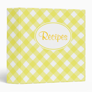 Classeur jaune de recette de guingan