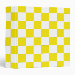 Classeur Jaune et blanc à carreaux