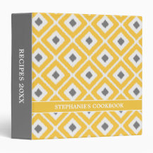 Jaune, Gris, Blanc Ikat Diamond Motif