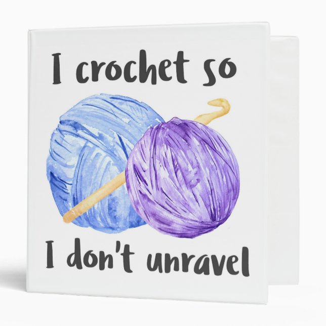 Classeur Je crochet donc je ne démêle pas motif gardien (Devant/Intérieur)