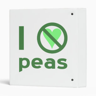 Classeur Je déteste les petits pois Texte vert