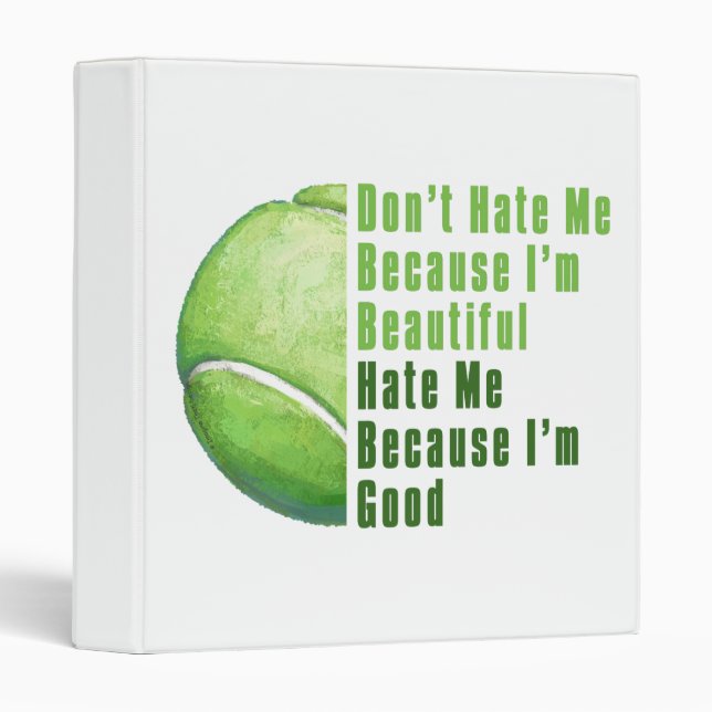 Classeur Je Suis Beau Je Suis Bon Bal De Tennis (Devant/Côté)