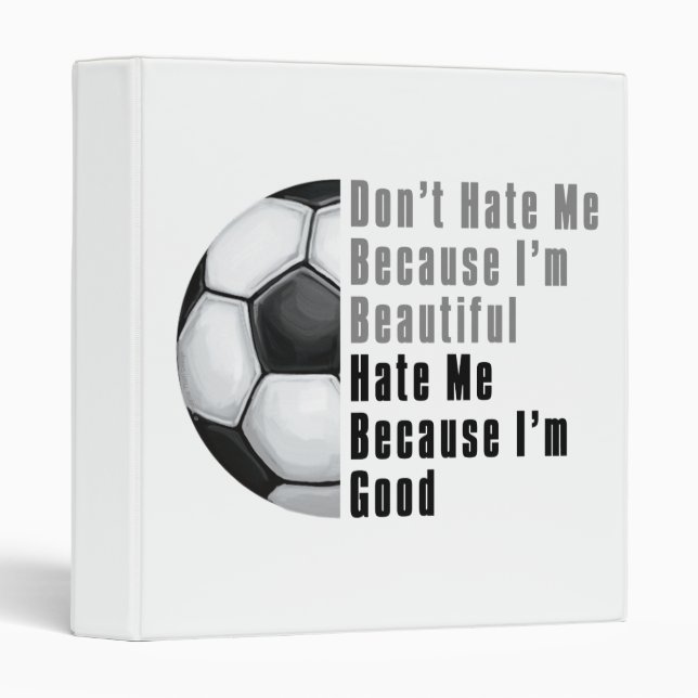 Classeur Je Suis Beau Je Suis Bon Soccer Ball (Devant/Côté)