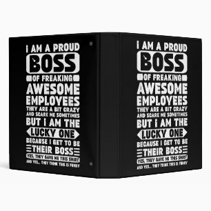 Classeur Je suis un patron fier de Freaking employés géniau