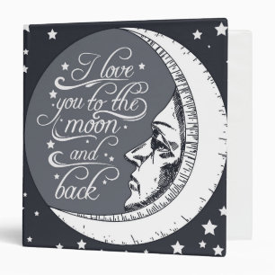 Classeur Je t'aime à la lune et au dos