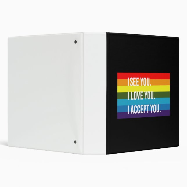 Classeur Je Vois Je T'Aime Je T'Accepte Gay pride LGBT Shir (Arrière-plan)