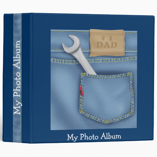 Classeur Jeans de denim (Devant/Côté)