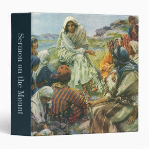 Classeur Jésus Christ Sermon sur le Mont, Religion Vintage