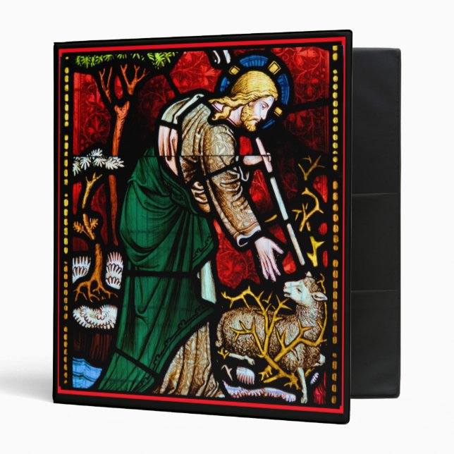 Classeur Jésus secourt un agneau de verre souillé de Dieu (Devant/intérieur)