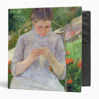 Jeune femme cousant dans le jardin, c.1880-82