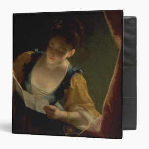 Classeur Jeune femme lisant une lettre (huile sur la toile)
