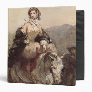 Classeur Jeune femme sur un cheval