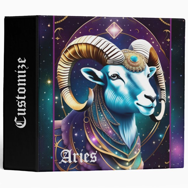 Classeur Jewel Galaxy Zodiac Aries (Devant/Côté)