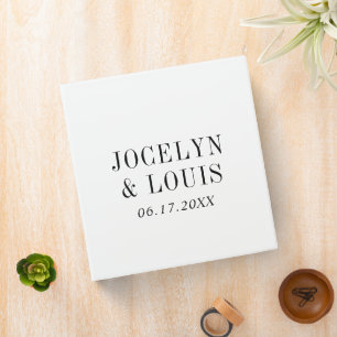 Classeur Jocelyn Mariage moderne noir et blanc