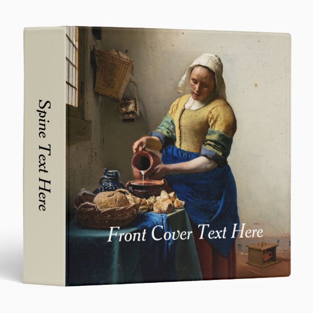 Classeur Johannes Vermeer - La Laitière (Devant/Côté)