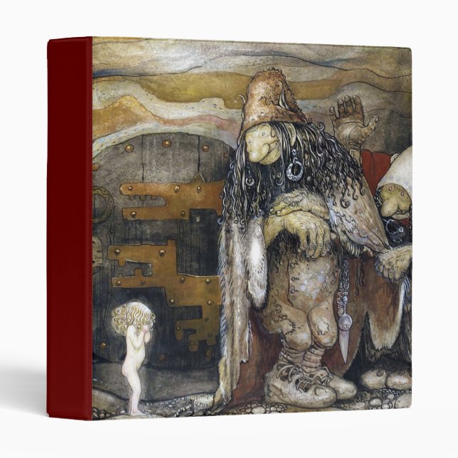 Classeur John Bauer Troll (Devant/Côté)