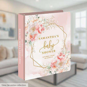 Classeur Joli album de mémoire baby shower or rose pâle