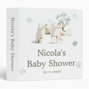 Classeur Joli album photo de baby shower hiver Loup Arctiqu