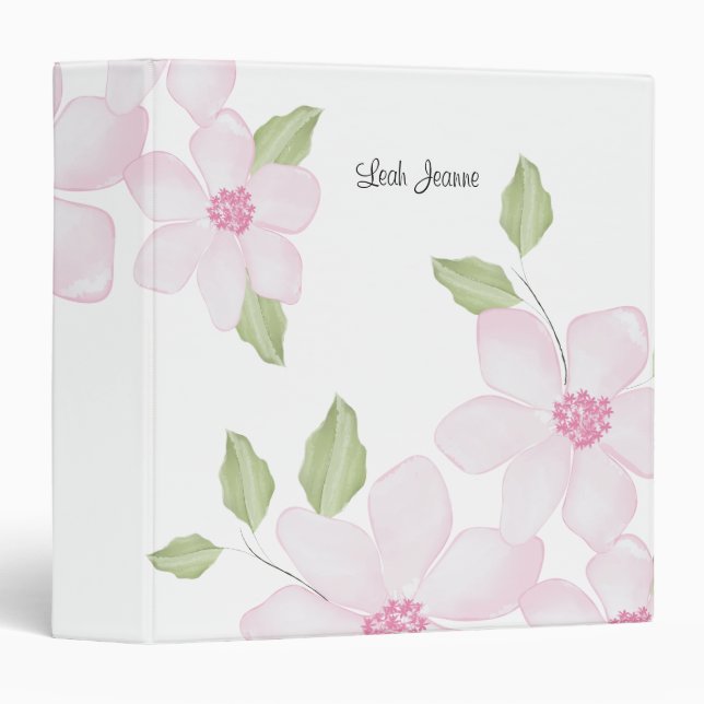 Classeur Joli Bouquet Peonies Roses (Devant/Côté)