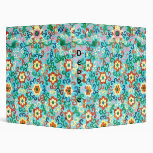 Classeur Joli cahier personnel d'art floral vintage