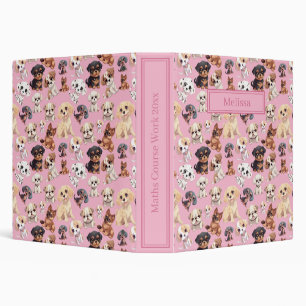 Classeur Joli Chien Chien Bleu Motif