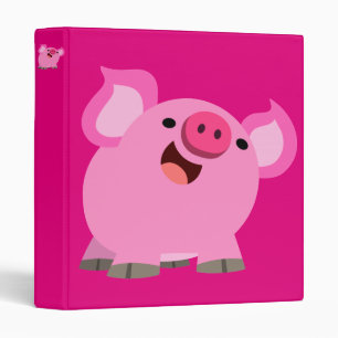 Classeur Joli Cochon De Caricature En Rire