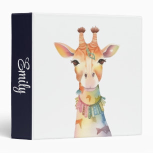 Classeur Joli design bohème aquarelle de girafe hippie