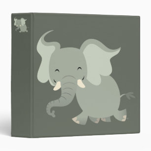 Classeur Joli Eléphant Cartoon