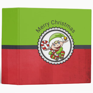 Classeur Joli elfe de Noël avec Sucre de canne