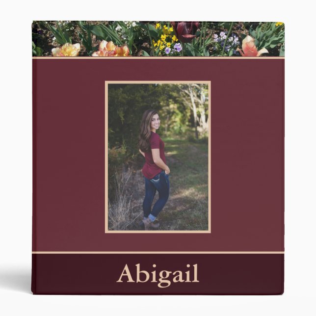 Classeur Joli Jardin Photo Violet (Devant)