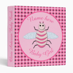 Classeur Joli livre rose bébé fille abeille livre bébé