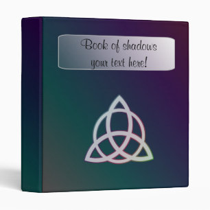 Classeur Joli livre triquetra d'ombres personnalisable