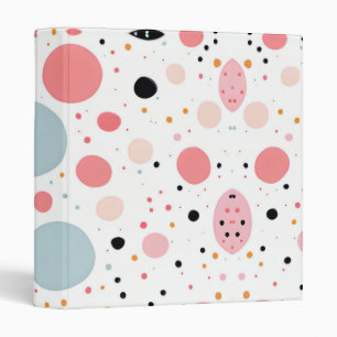 Classeur Joli motif à pois blanc