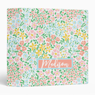 Classeur Joli Motif coloré Pastel Garden Flower