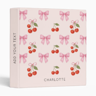 Classeur Joli motif coquette à nœud papillon en cerisier aq