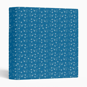 Classeur Joli Motif de fleurs bleues