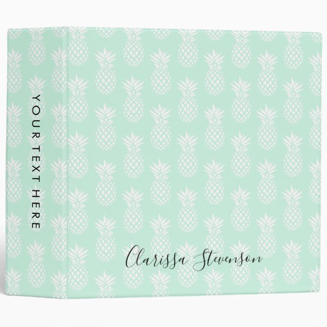 Classeur Joli motif vert en bon état mignon élégant (Devant/Côté)