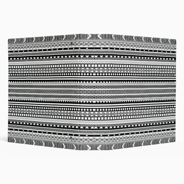 Classeur Joli noir blanc aztèque design motif (Arrière-plan)