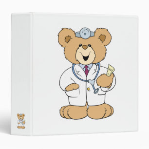 Classeur Joli ours en peluche docteur