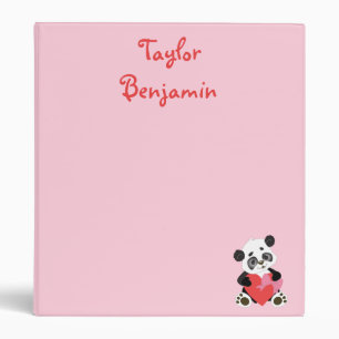 Classeur Joli Panda Rose