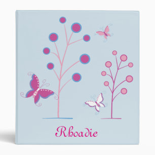 Classeur Joli papillons violet et bleu