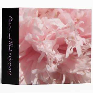 Classeur Joli pavot rose pâle Personnalisé Mariage Album