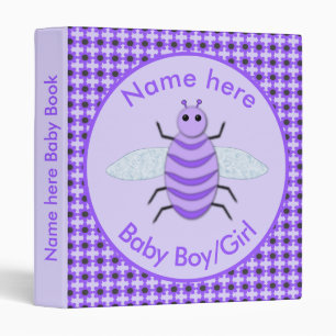 Classeur Joli Purple Bébé Bee Genre Neutre Bébé Livre