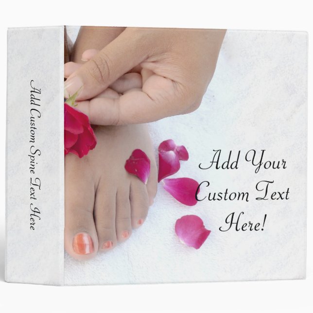 Classeur Joli salon fuchsia de pédicurie de rose de rose (Devant/Côté)