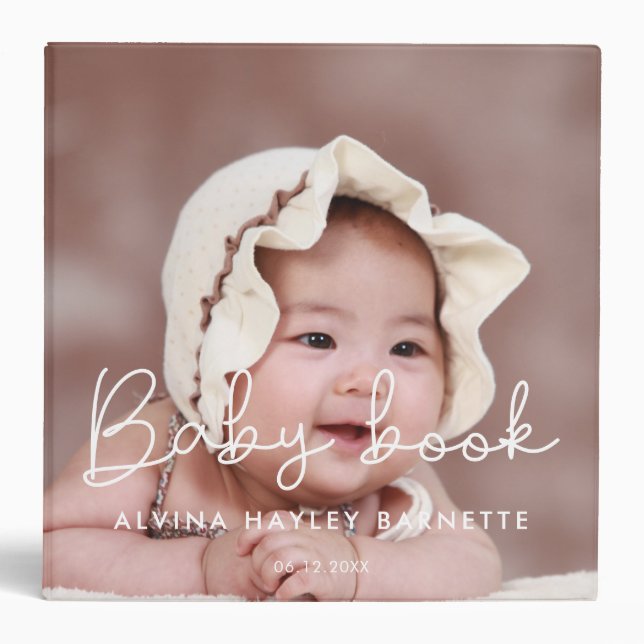 Classeur Joli script Baby Book album photo (Devant)