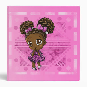 Classeur Jolie Africaine Américaine Violette